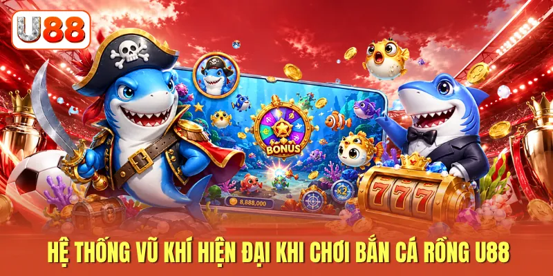 Hệ thống vũ khí hiện đại khi chơi bắn cá rồng U88